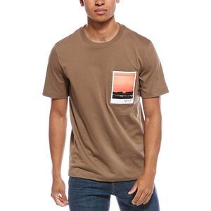 Helmut Lang Mens Postcard T-Shirt, Brown